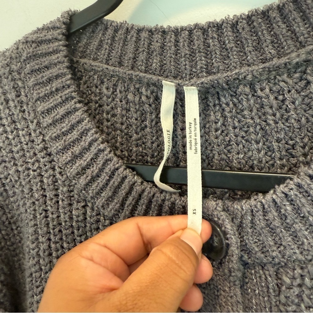 Anthropologie twofer cardigan shirt size XS - Picture 4 of 9